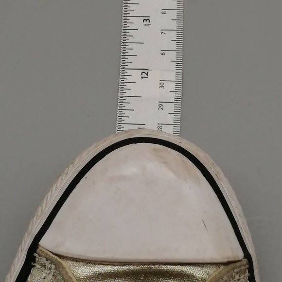 Converse All Star Womens Sneaker Gold Metallic Lace Up Round Cap Toe Flat 7‎ - Picture 5 of 9